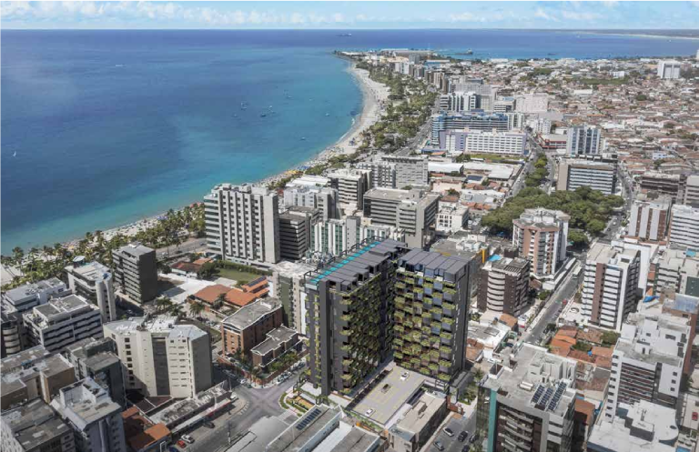 Vista aérea de Ponta Verde, Maceió